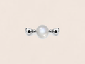 12mm Round Iridescent White Moonstone Bead Charm