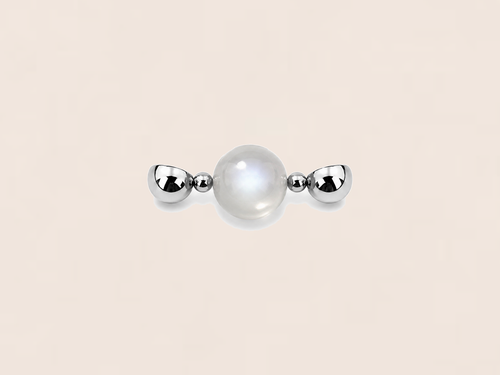 12mm Round Iridescent White Moonstone Bead Charm