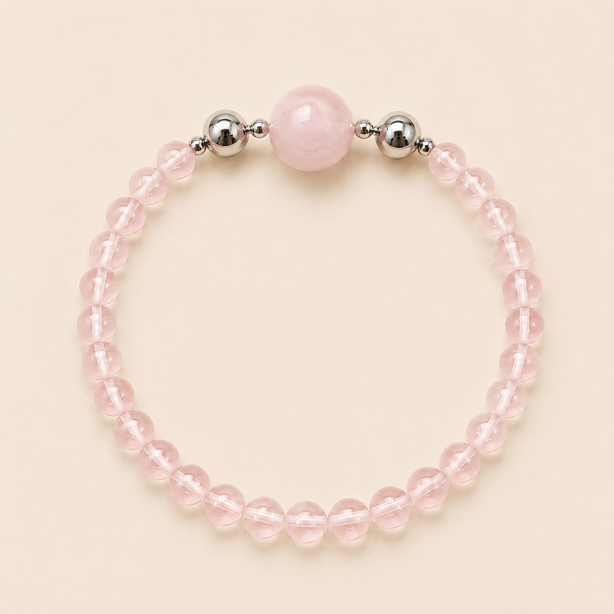 Mother of pearl crystal bead bracelet with premium crystal beads and magnetic interchangeable charm