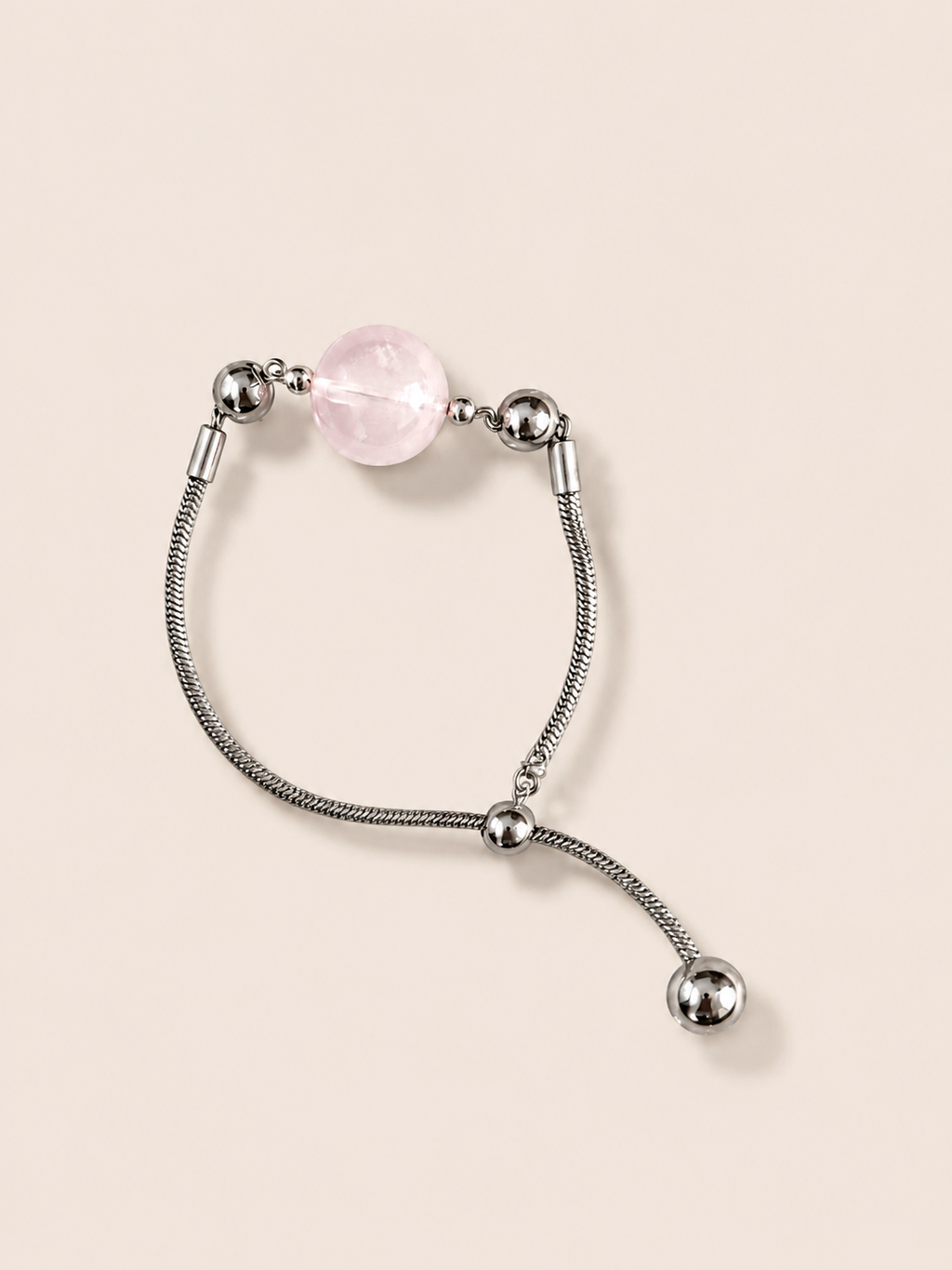 Mother of Pearl Bracelet with Mood Calendar - Titanium Chain