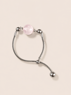 Mother of Pearl Bracelet with Mood Calendar - Titanium Chain