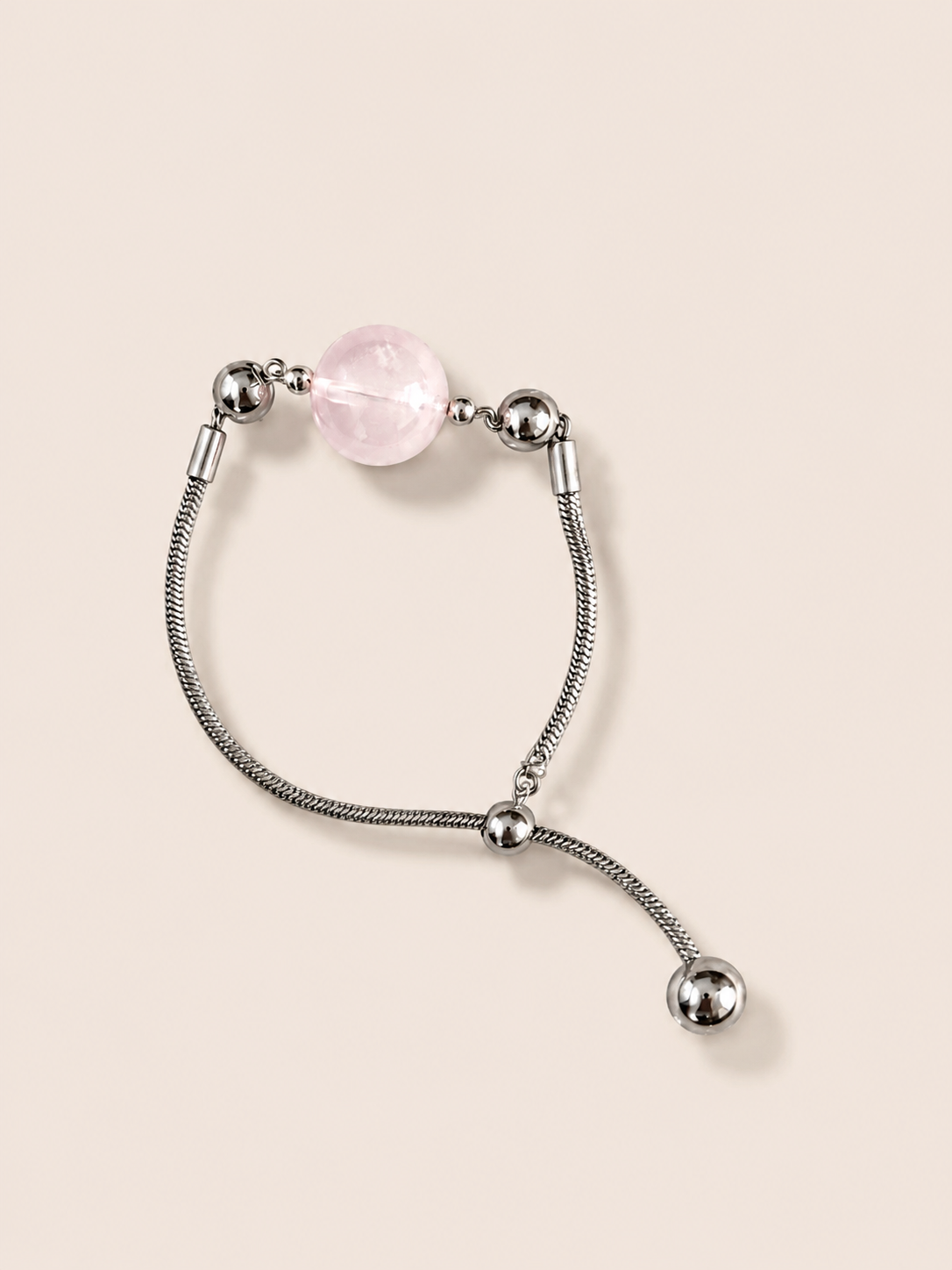 Mother of Pearl Bracelet with Mood Calendar - Titanium Chain