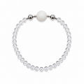 White Jade Crystal Bead Bracelet