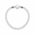 White Jade Crystal Bead Bracelet