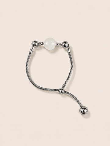 Adiaro White Jade Balance Chain Bracelet