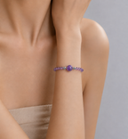 Amethyst Crystal Bead Bracelet