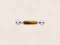 Golden Brown Tiger Eye Tube Bead Charm