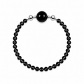 Obsidian Crystal Bead Bracelet
