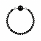 Obsidian Crystal Bead Bracelet