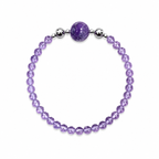 Amethyst Crystal Bead Bracelet