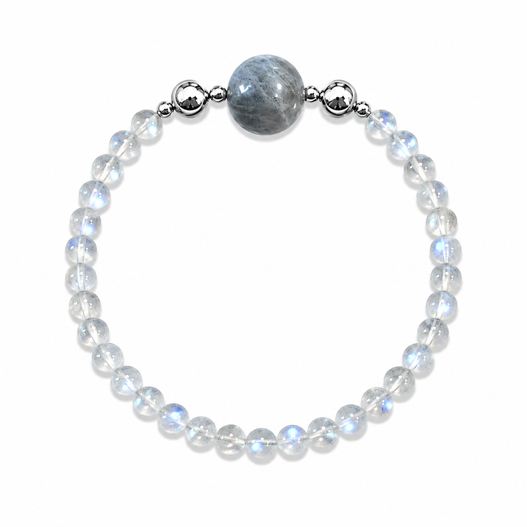 Moonstone Crystal Bead Bracelet