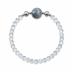 Moonstone Crystal Bead Bracelet