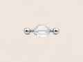 Natural Irregular Clear White Jade Bead Charm