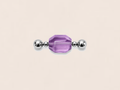 Natural Irregular Purple Amethyst Bead Charm