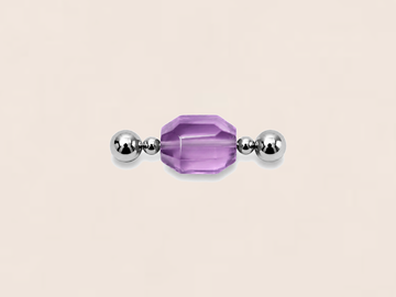 Natural Irregular Purple Amethyst Bead Charm