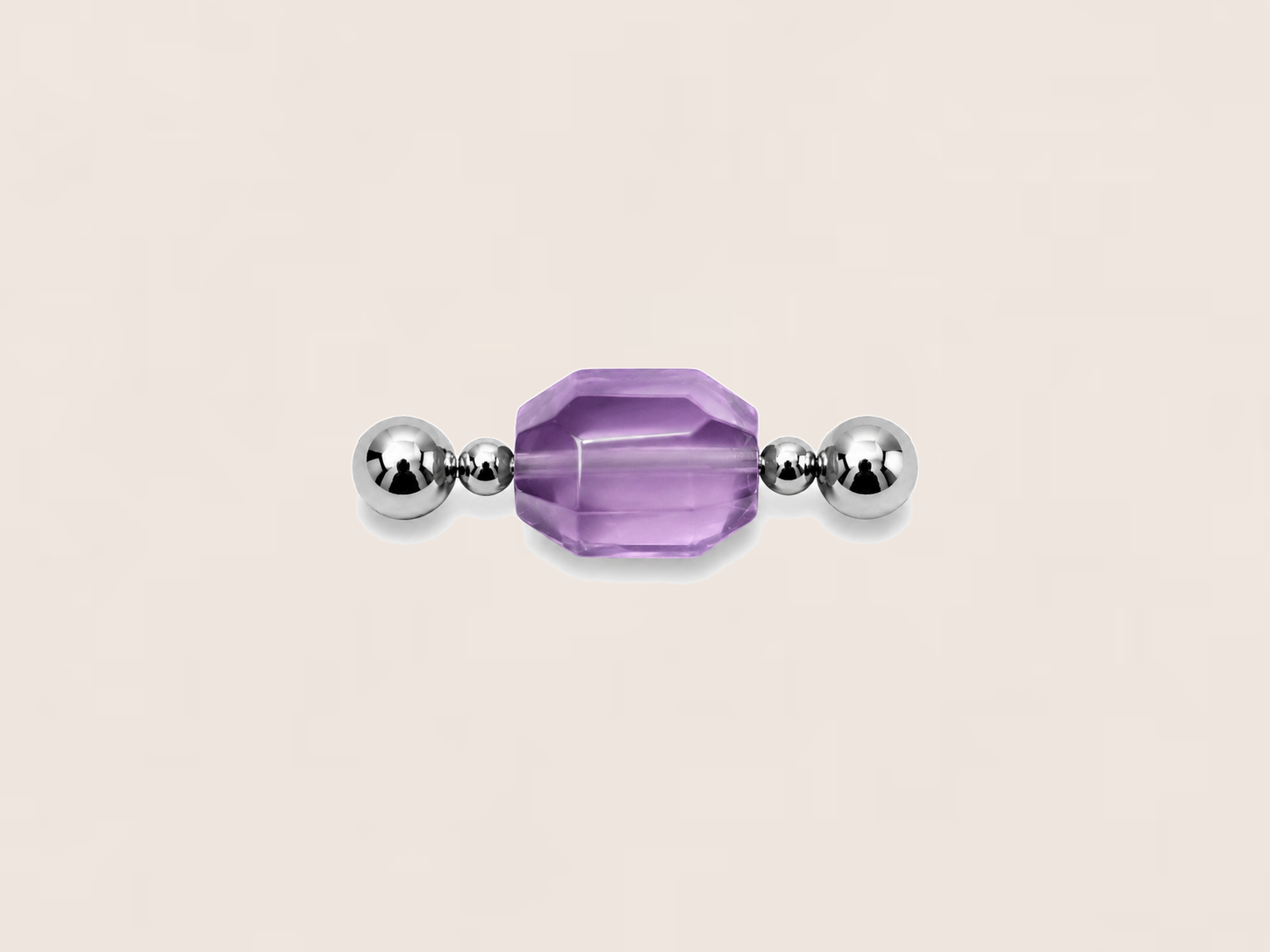 Natural Irregular Purple Amethyst Bead Charm