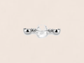Petite Faceted White Jade Square Bead Charm