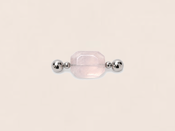 Rectangular Iridescent Pink Mother of Pearl Bead Charm