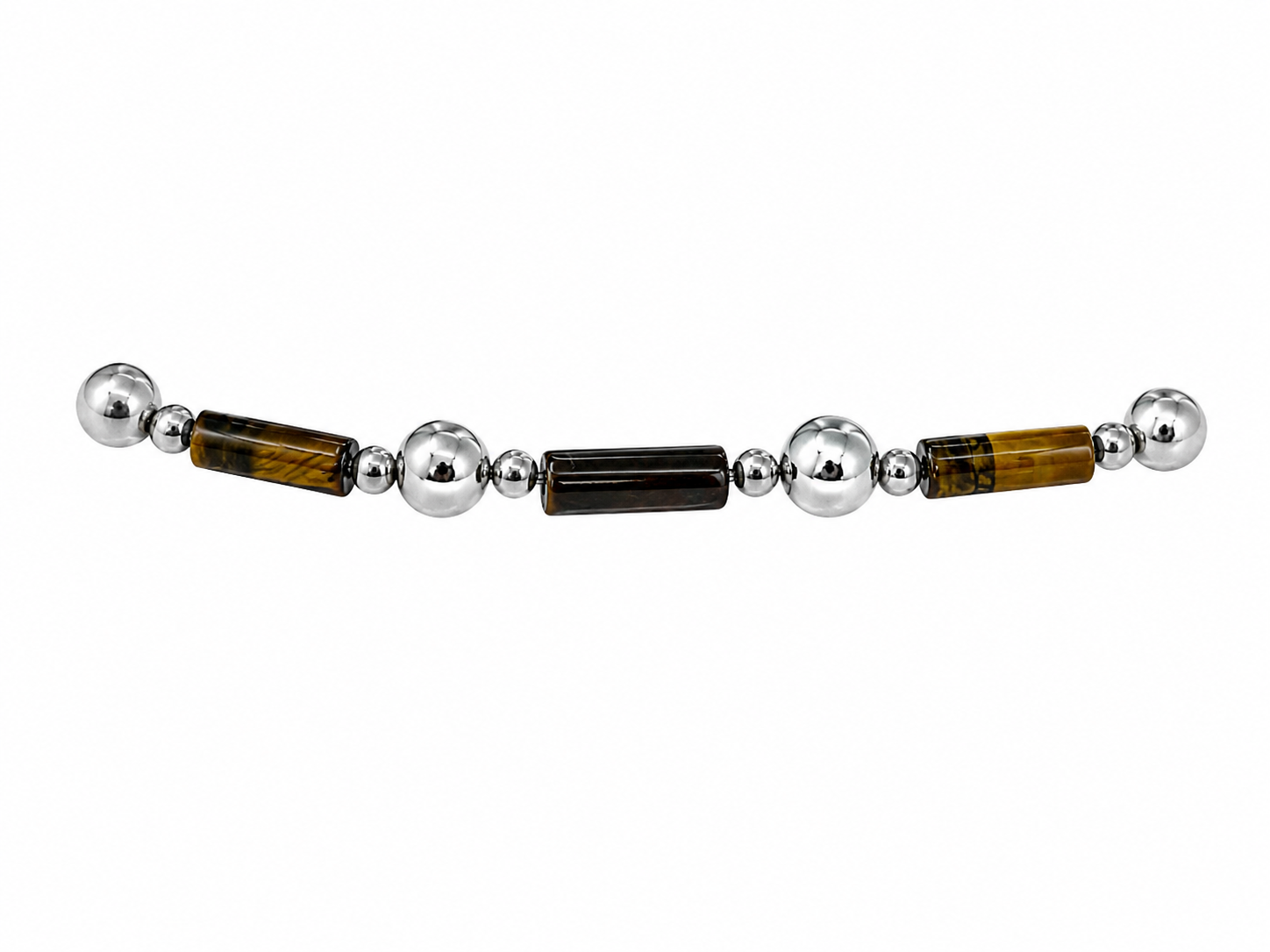 Tiger Eye Tube Charm styled on an ADIARO bracelet
