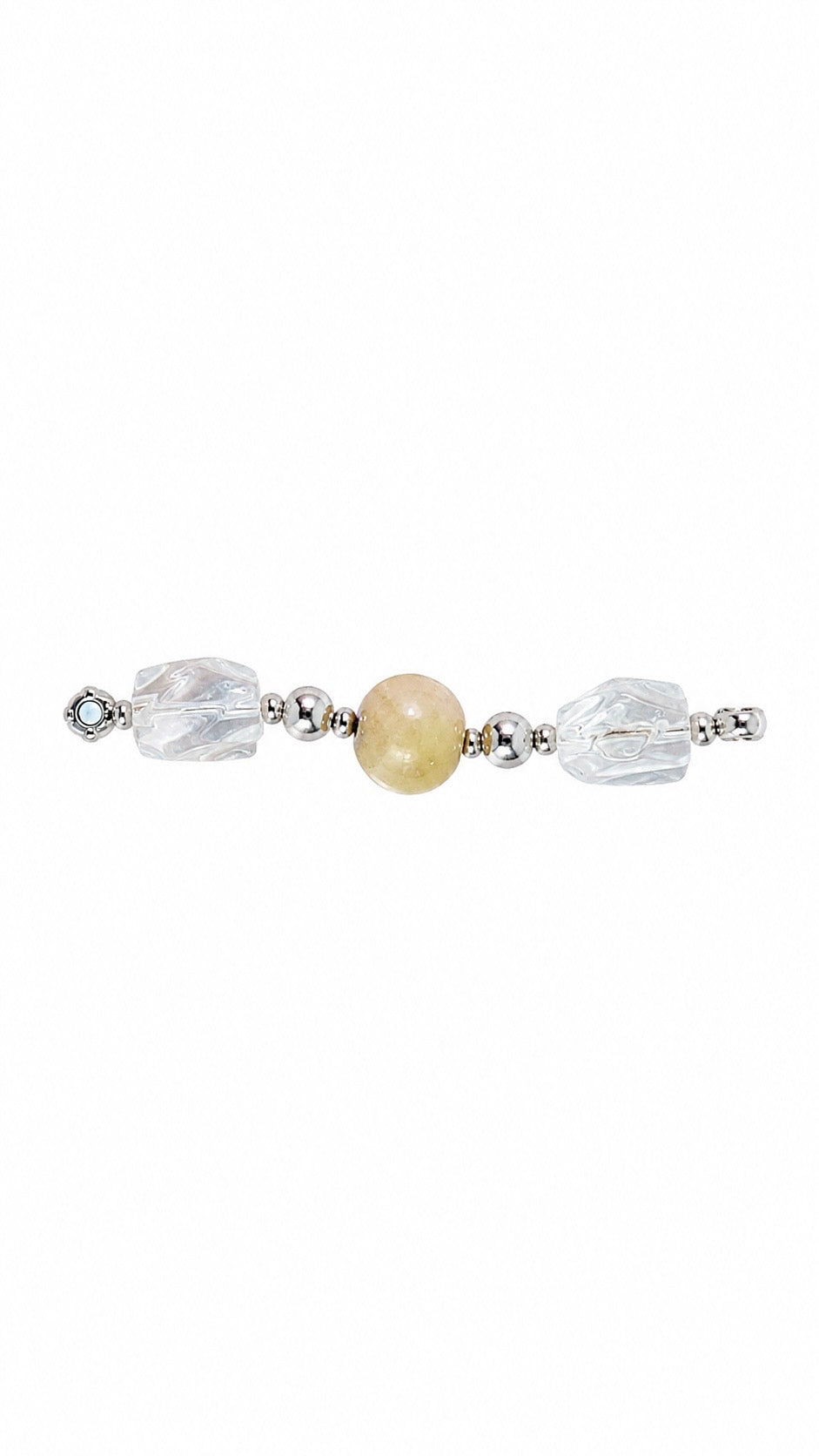 Rose Quartz Square Charm styled on an ADIARO bracelet