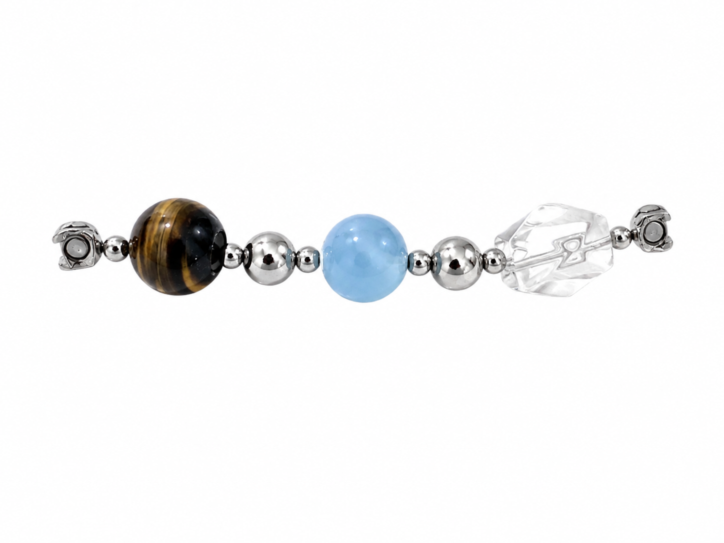 Blue Aquamarine Bead Charm styled on an ADIARO bracelet